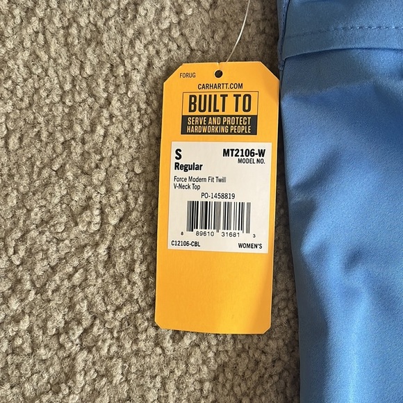 “Carhartt Scrub- Force Modern Fit Twill V-Neck Top” - Picture 4 of 9